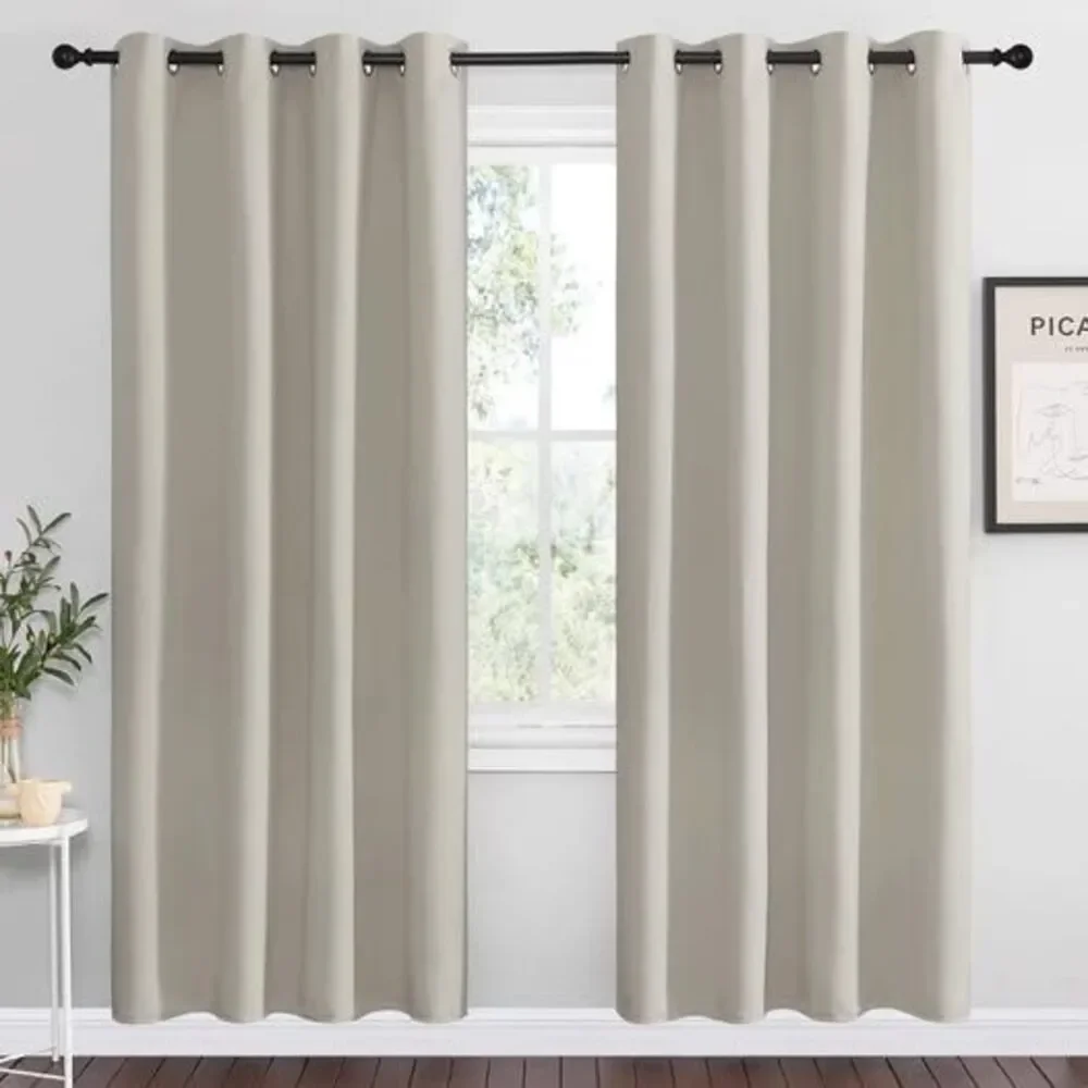 NICETOWN Natural Room Darkening Curtains 78
